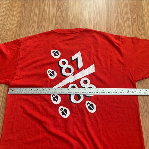 Raging Ram’s Spirit T-shirt Large Russell Athletic Red 80’s Vtg Single Stitch - Picture 8 of 8